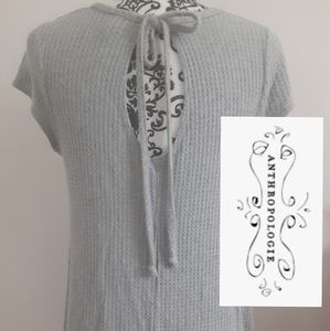 🏷Anthropologie~ Lazy Sundays gray knit high-low